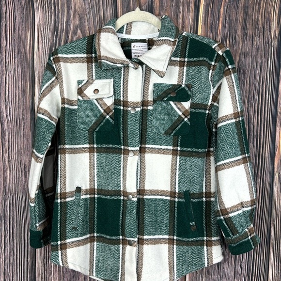 Girls Plaid Jacket- Size 10 - Picture 1 of 11